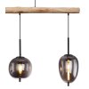Globo BLACKY Lámpara Colgante Crudo, Negro, 3 luces