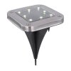Globo Juego de 2 lámparas solares LED Negro, Transparente, claro, 8 luces