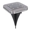 Globo Juego de 2 lámparas solares LED Negro, Transparente, claro, 8 luces