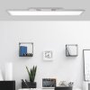 Brilliant Flat Lámpara de Techo LED Plata, 1 luz, Mando a distancia