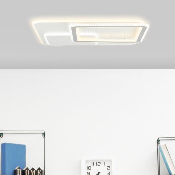 Brilliant Savare Lámpara de Techo LED Gris, Blanca, 1 luz, Mando a distancia