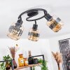 Wigan Lámpara de Techo Negro, 3 luces