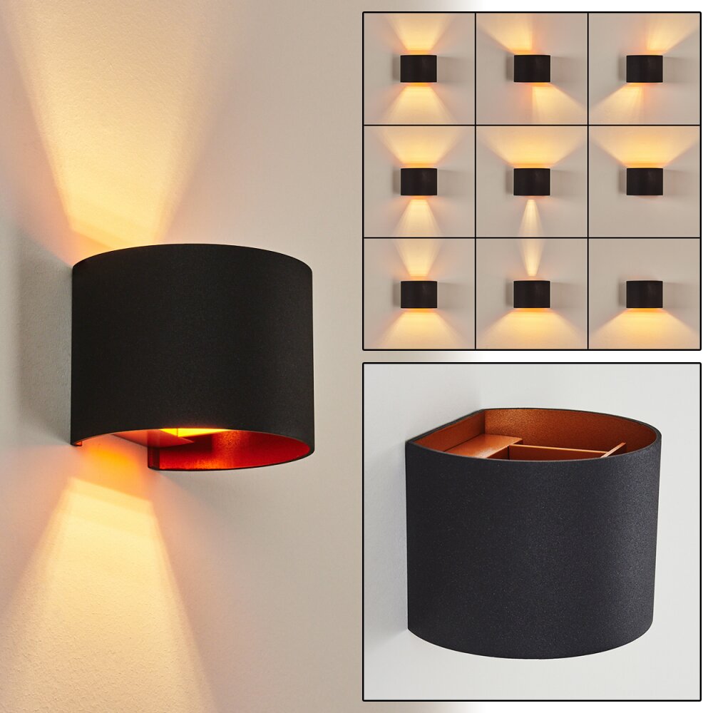 Badajoz Aplique Cobre, Negro, 1 luz main product photo