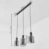 Klemtoo Lámpara Colgante Negro, 3 luces