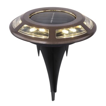 Globo Juego de 2 lámparas solares LED Cobre, Negro, 12 luces