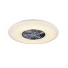 Reality Visby Ventilador LED Cromo, 1 luz, Mando a distancia