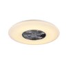 Reality Visby Ventilador LED Cromo, 1 luz, Mando a distancia