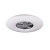 Reality Visby Ventilador LED Cromo, 1 luz, Mando a distancia
