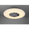 Reality Visby Ventilador LED Cromo, 1 luz, Mando a distancia