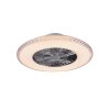 Reality Harstad Ventilador LED Cromo, 1 luz, Mando a distancia