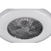 Reality Harstad Ventilador LED Cromo, 1 luz, Mando a distancia