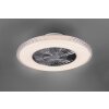 Reality Harstad Ventilador LED Cromo, 1 luz, Mando a distancia