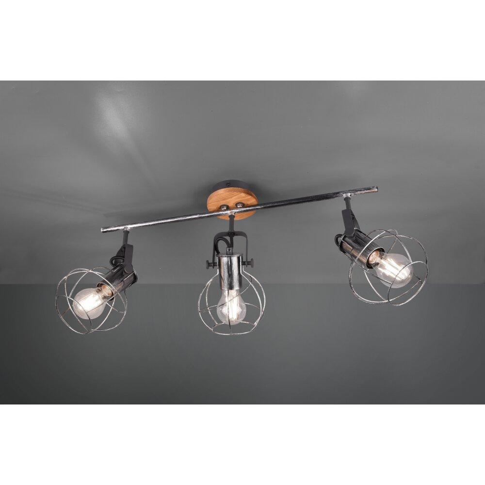 Sundsvall Lámpara de Techo Madera oscura, Negro, 3 luces main product photo