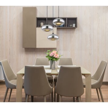 Globo SELLY Lámpara Colgante Negro, 3 luces