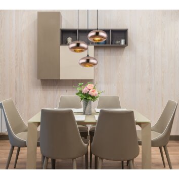 Globo SELLY Lámpara Colgante Negro, 3 luces