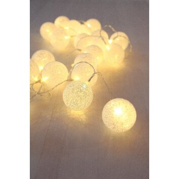 Globo Tira de luces LED Blanca, 20 luces