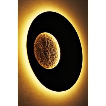 Holländer LUNA Aplique LED Marrón, oro, 1 luz