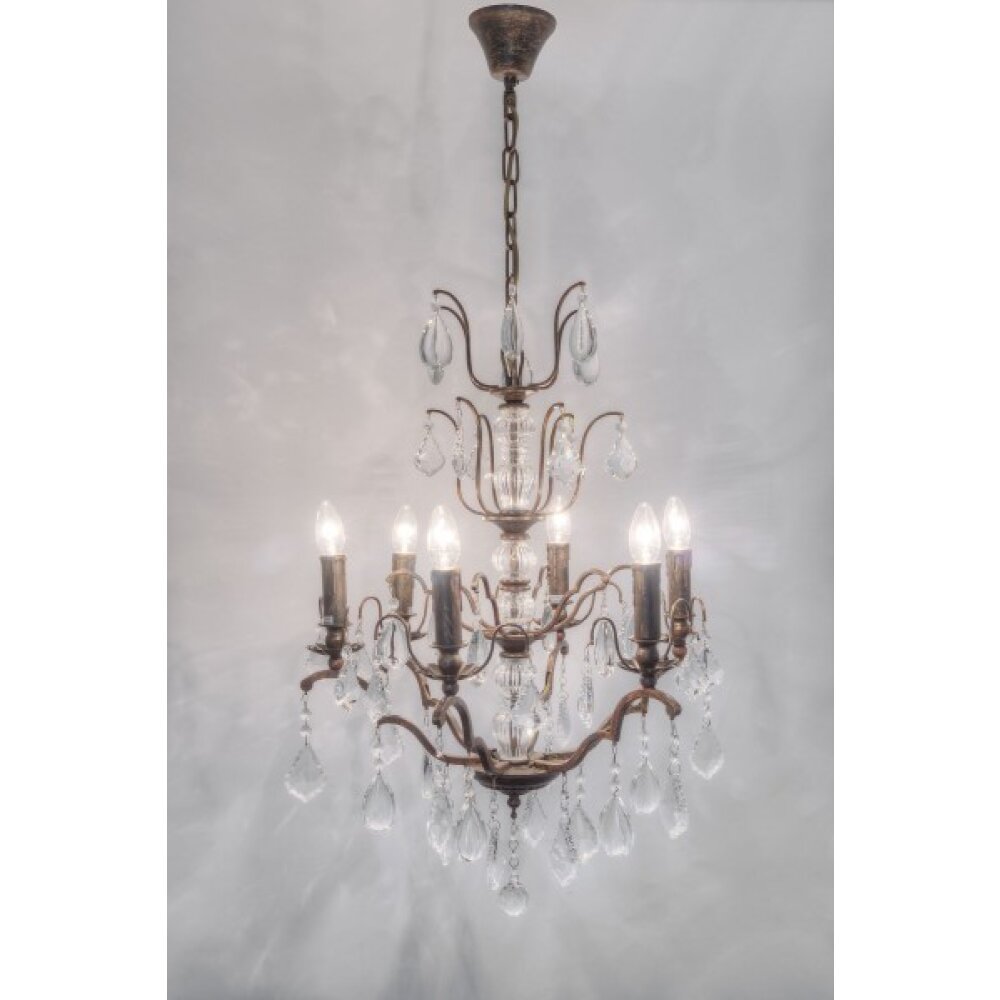 Holländer CRISTALLO Lámpara suspendida Marrón, dorado, 6 luces main product photo