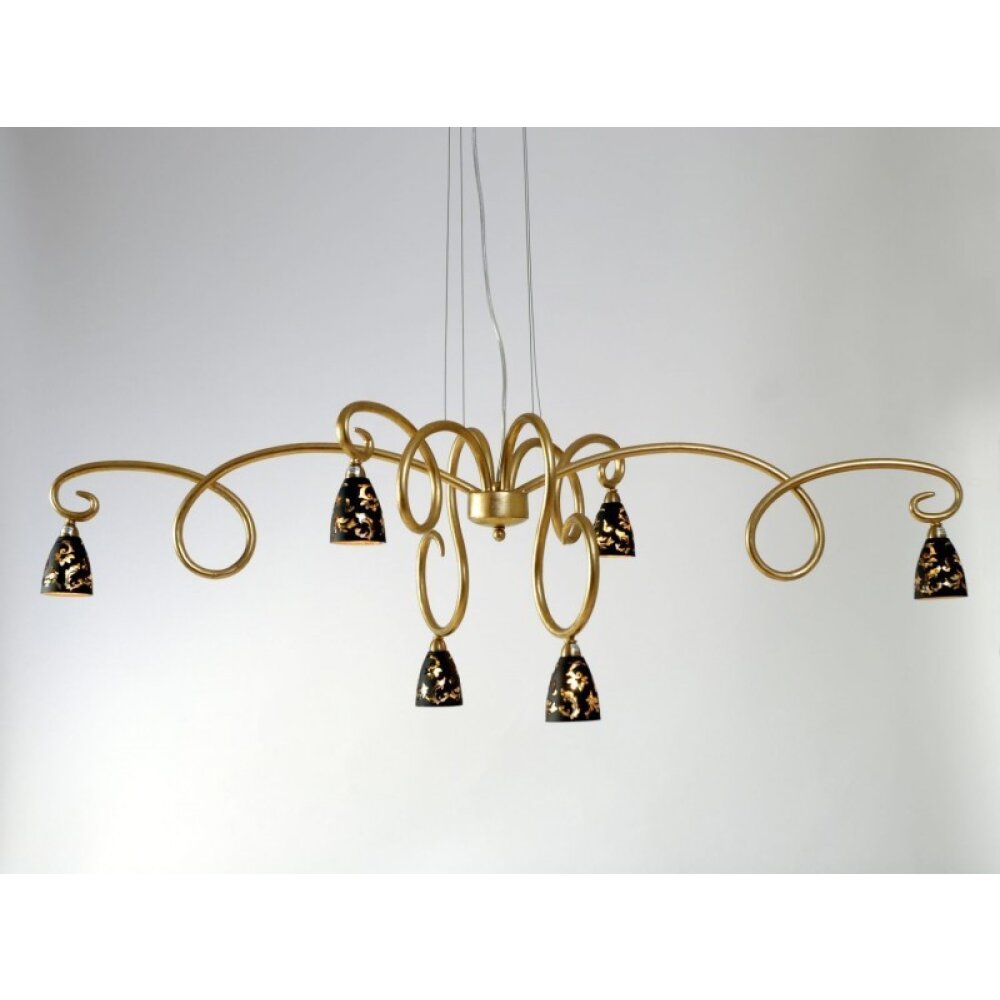 Holländer ALICE FIORIRE Lámpara suspendida dorado, 6 luces main product photo