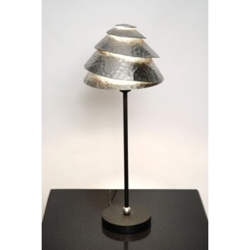 Holländer SNAIL ONE Lámpara de mesa Negro, Plata, 1 luz