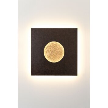 Holländer LUNA Aplique LED Marrón, dorado, Negro, 1 luz