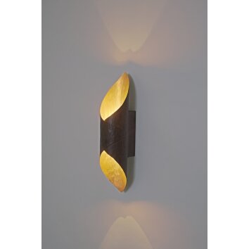 Holländer ORGANO Aplique Marrón, dorado, Negro, 2 luces