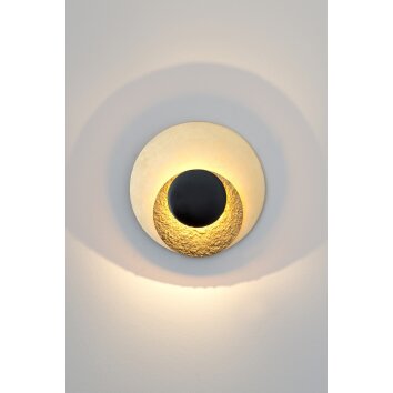 Holländer LABOCCA Aplique LED dorado, Negro, 2 luces