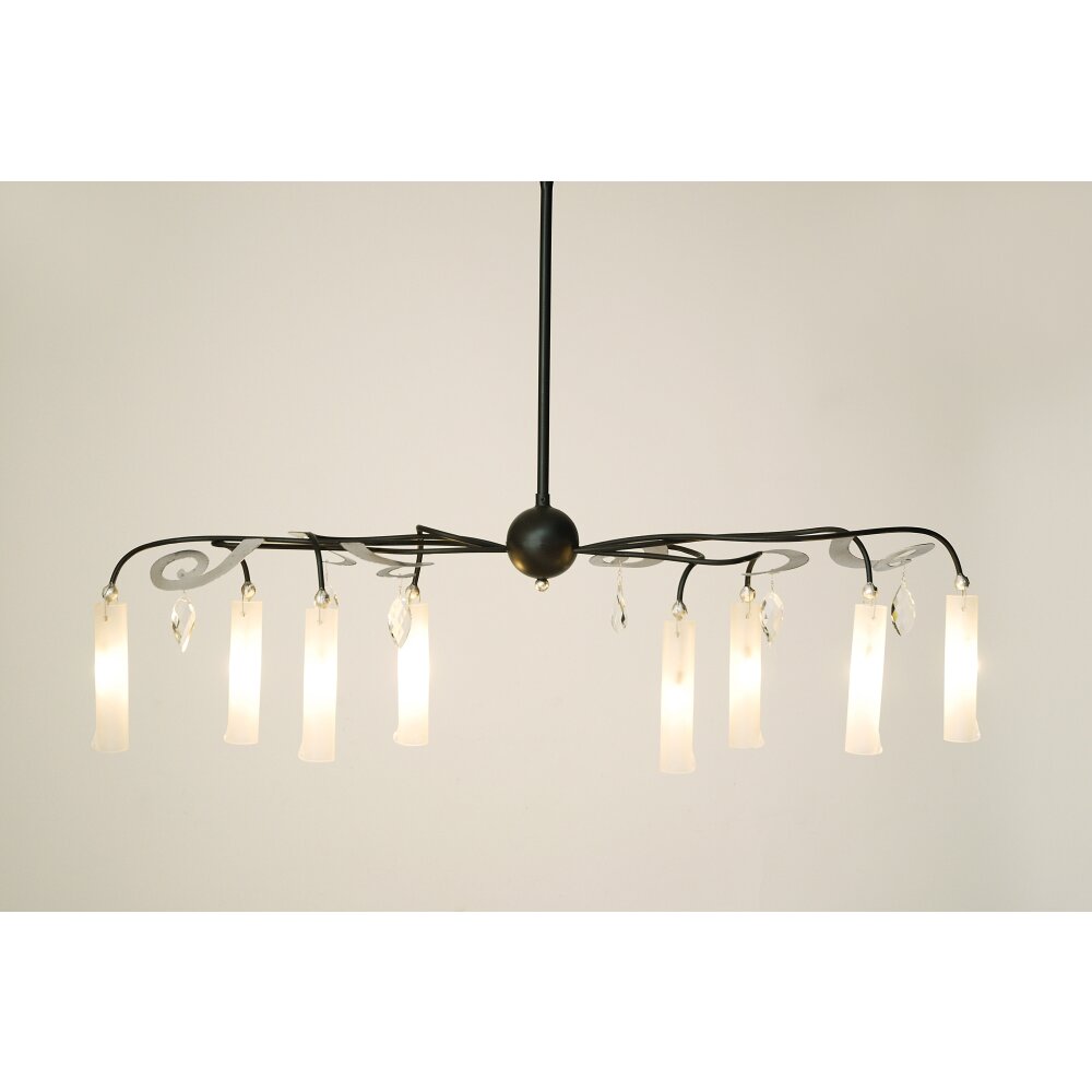 Holländer CASINO OVAL Lámpara Colgante Negro, Plata, 8 luces main product photo