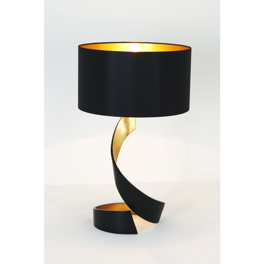 Holländer VORTICE Lámpara de mesa Negro-dorado, 1 luz main product photo