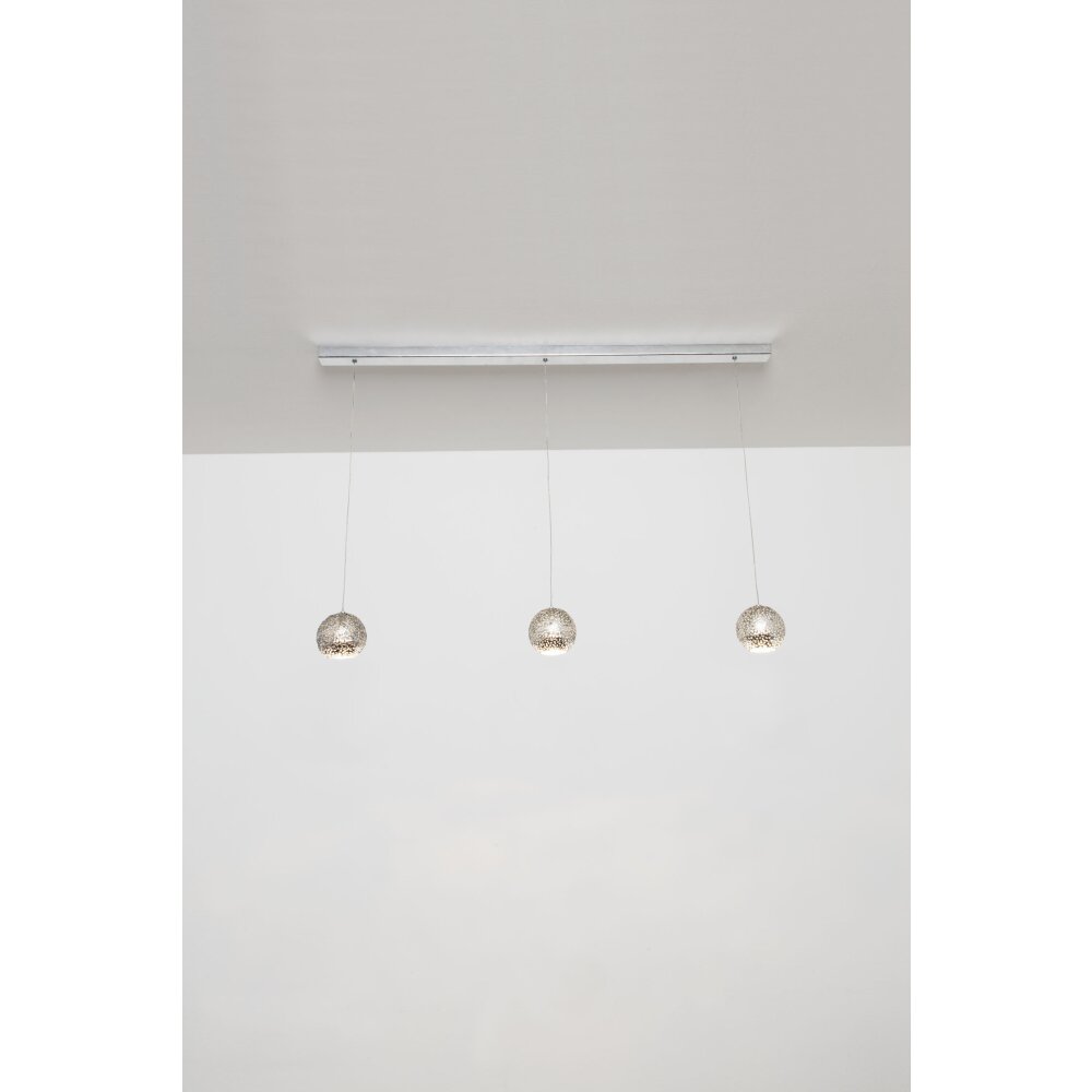 Holländer CAPPUCINO Lámpara de Techo Plata, 3 luces main product photo