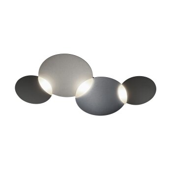 Grossmann CIRC Lámpara de Techo LED Gris, Plata, 1 luz