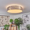 Tallaboa Lámpara de Techo LED Blanca, 1 luz, Mando a distancia