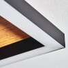 Deadwood Lámpara de Techo LED Marrón, Cromo, Color madera, Negro, 5 luces