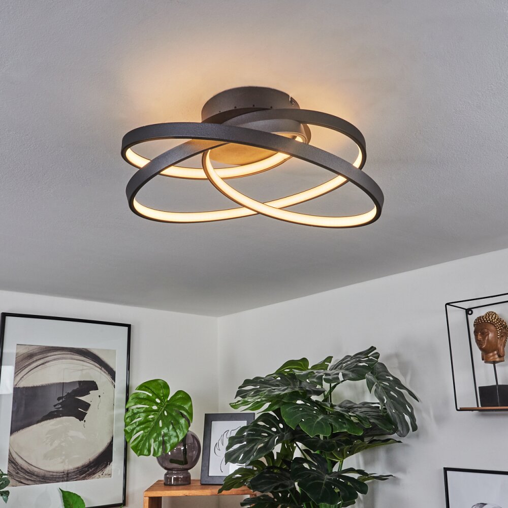 Demaine Lámpara de Techo LED Negro, 1 luz main product photo
