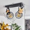 Bridgeport Lámpara de Techo Negro, 2 luces