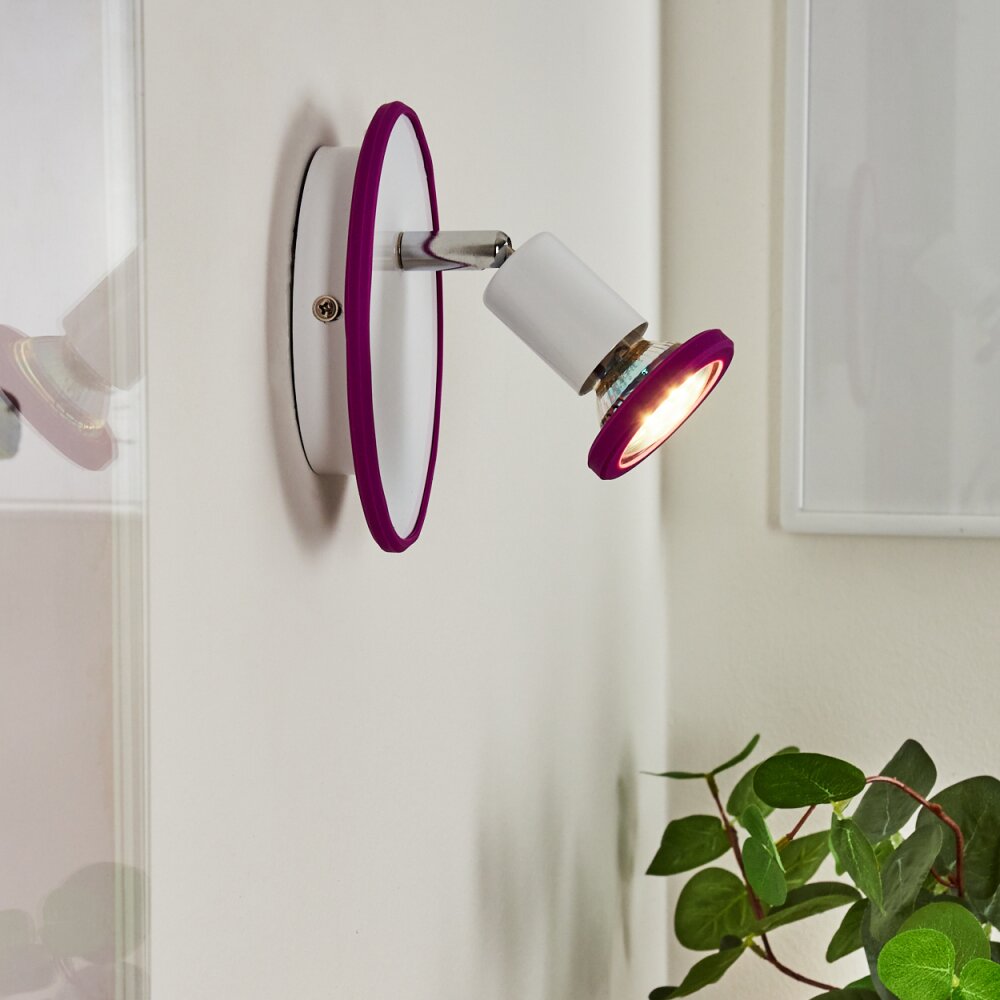 Cabri Aplique LED Cromo, Lila, Blanca, 1 luz main product photo