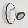 Cabri Aplique LED Cromo, Negro, Blanca, 1 luz