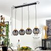 Reiden Lámpara Colgante Negro, 4 luces