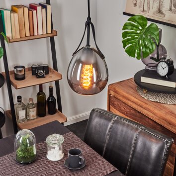 Hocker Lámpara Colgante Negro, 1 luz