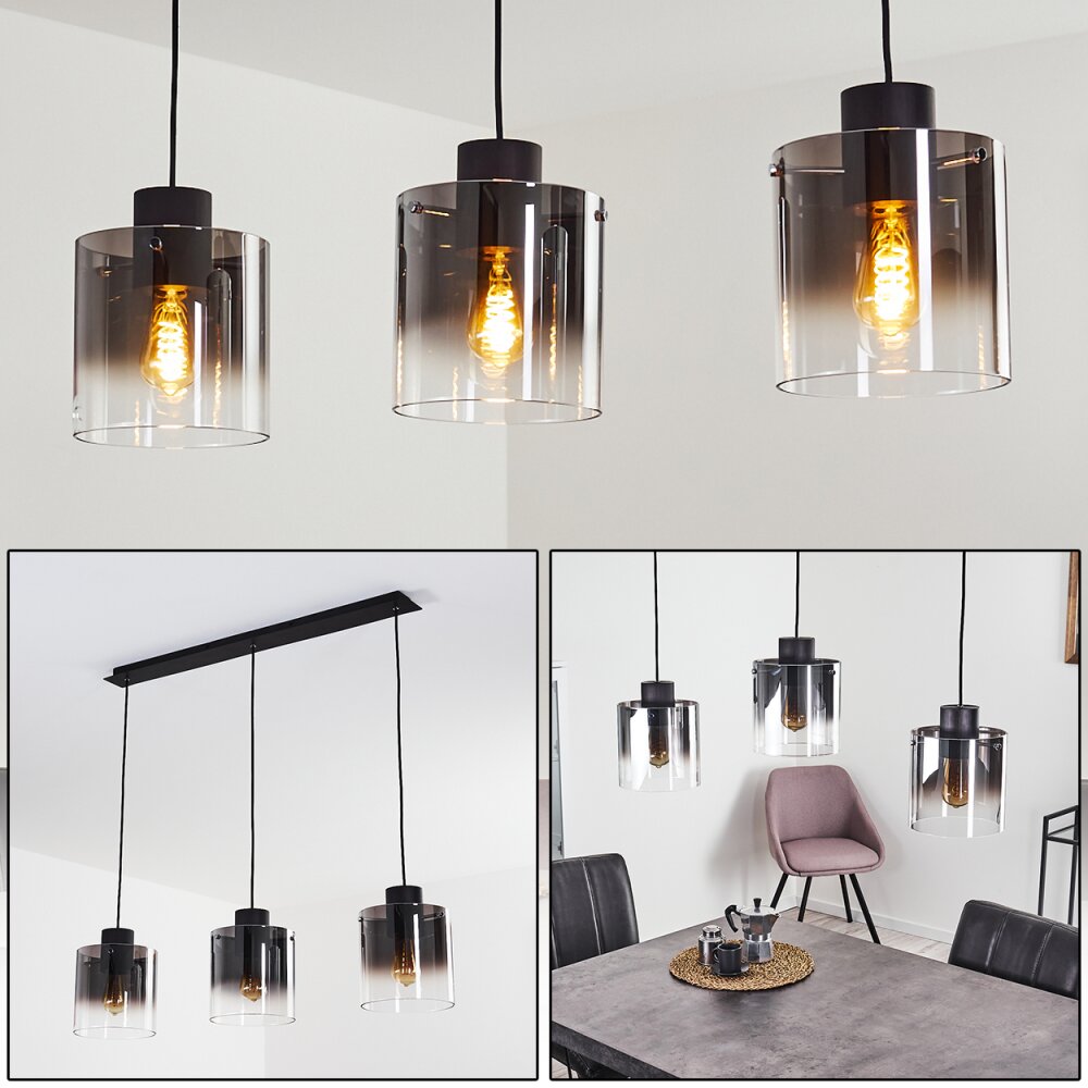 Wichit Lámpara Colgante Negro, 3 luces main product photo