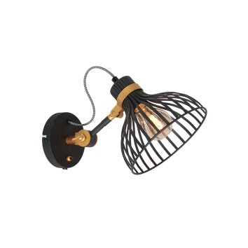 Steinhauer Dunbar Aplique Negro, 1 luz