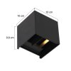 Steinhauer Muro Aplique para exterior LED Negro, 2 luces
