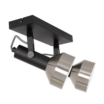 Steinhauer Acier Lámpara de Techo Negro, 2 luces