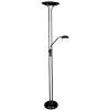 Steinhauer Biron Lámpara de Pie LED Negro, 2 luces