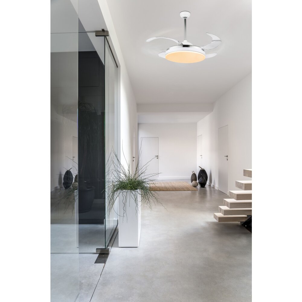 Globo CABRERA Ventilador LED Blanca, 1 luz, Mando a distancia main product photo
