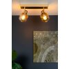 Lucide BJORN Lámpara de Techo dorado, Latón, 2 luces