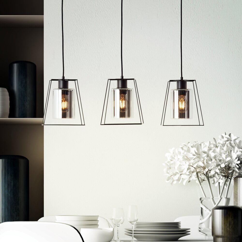 Brilliant Luxor Lámpara Colgante Negro, 3 luces main product photo