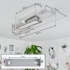 Ahrenfeld Lámpara de Techo LED Aluminio, 1 luz, Mando a distancia