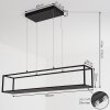 Ranquile Lámpara Colgante LED Negro, 4 luces