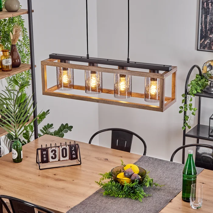 Lámpara Colgante Marrón, Negro H3565612 | tulampara.es